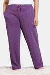 Zivame True Curv Petal Dreams Knit Cotton Pyjama - Medivel Blue — thumbnail 2
